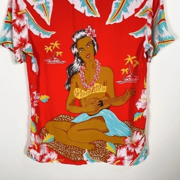 TOPMAN | HAWAII RED  GRAPHIC SHIRT - Picture 10 of 11